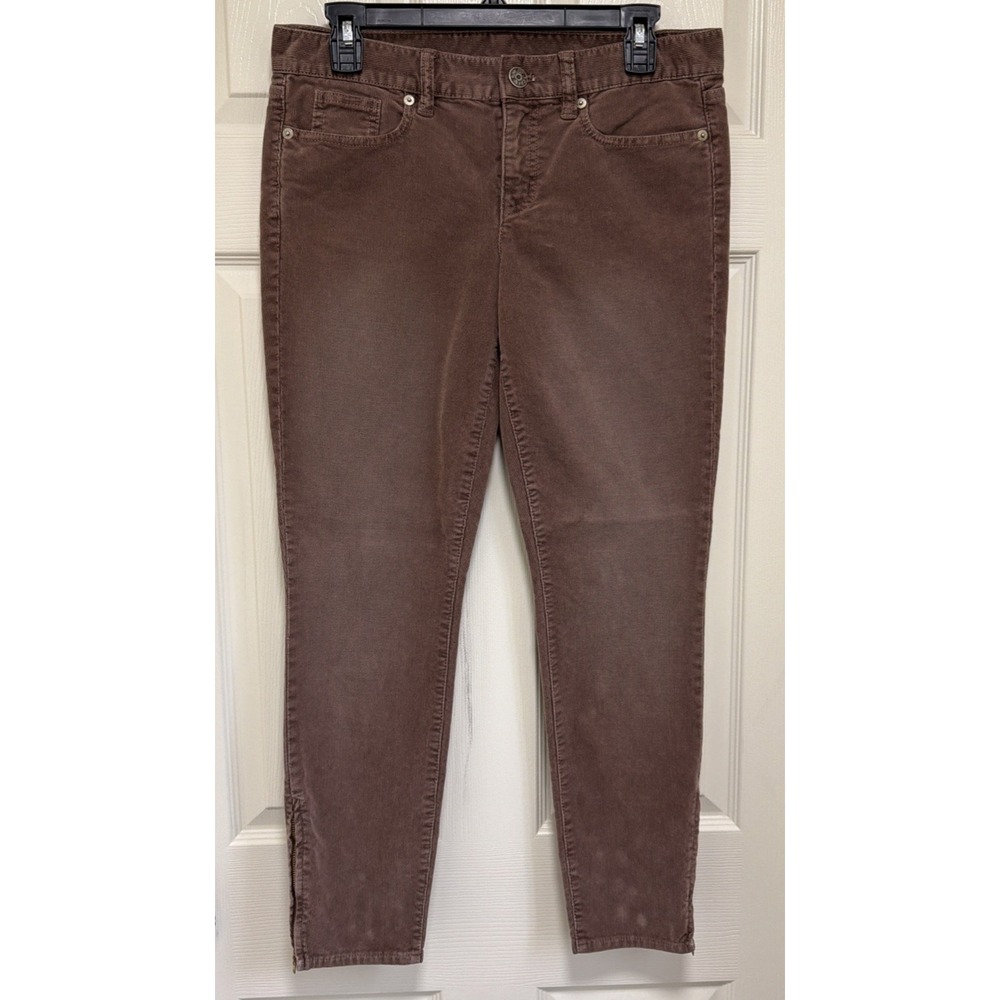 J.Crew Toothpick Cord Corduroy Skinny Pants Dusty Cedar Ankle Zip 28522 Size 28